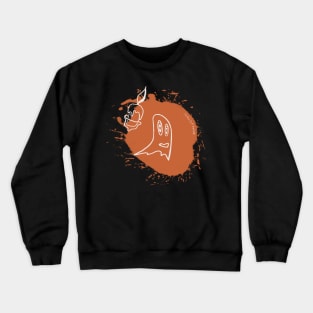 Scary Halloween ghost with a candle Crewneck Sweatshirt